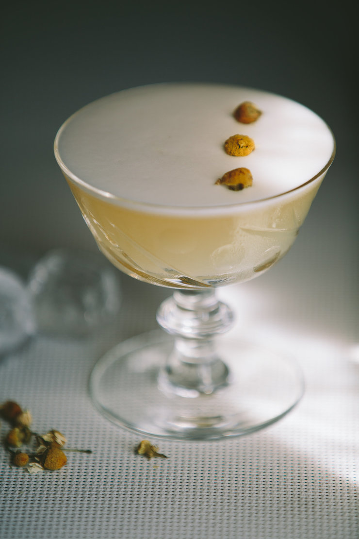 The Wildfell Hall cocktail at Chambar — floral, refined, Victorian-garden inspired